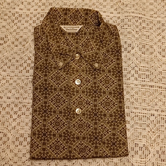 Deadstock 1950s washnwear size 14 xs button up short sleeve shirt - Picture 1 of 3